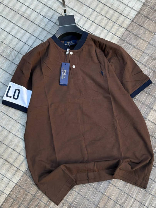 Men's Short Sleeve Brown Shirt -PRL5