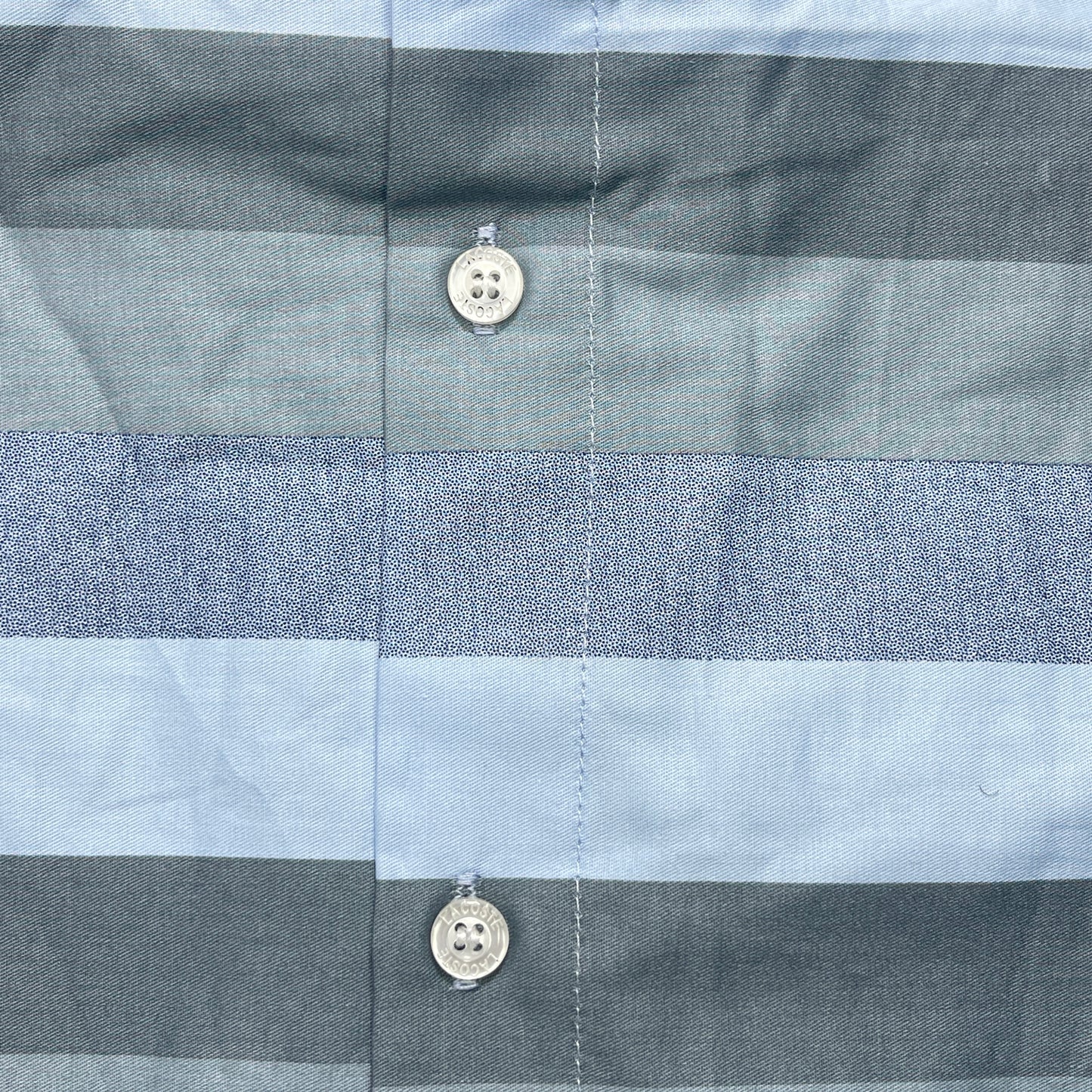 Men Custom Fit Gray-Blue Striped Shirt -LS05