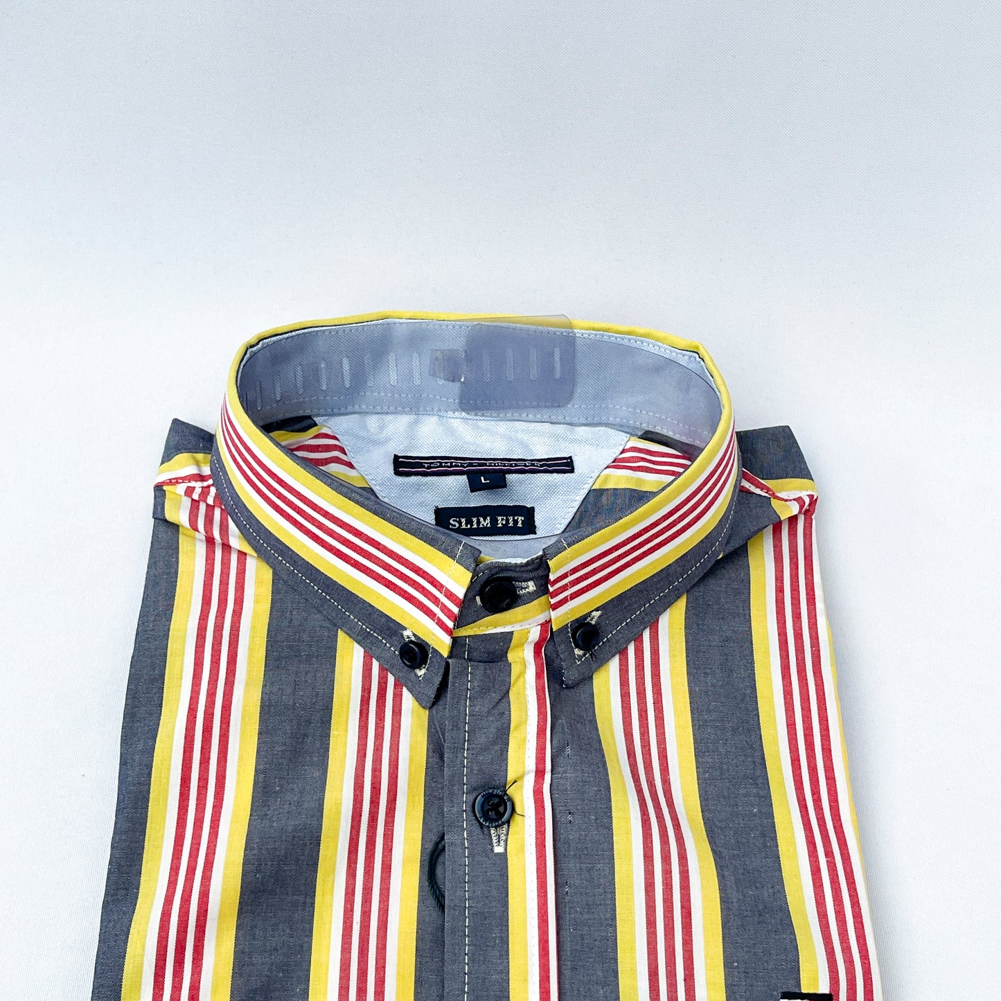Men's Custom Slim Fit Oxford Striped Long Sleeves -THL 249