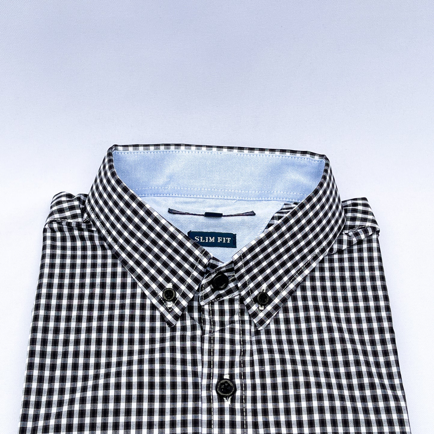 Men's Custom Slim Fit Oxford Shepherd Check Long Sleeves -THL 219