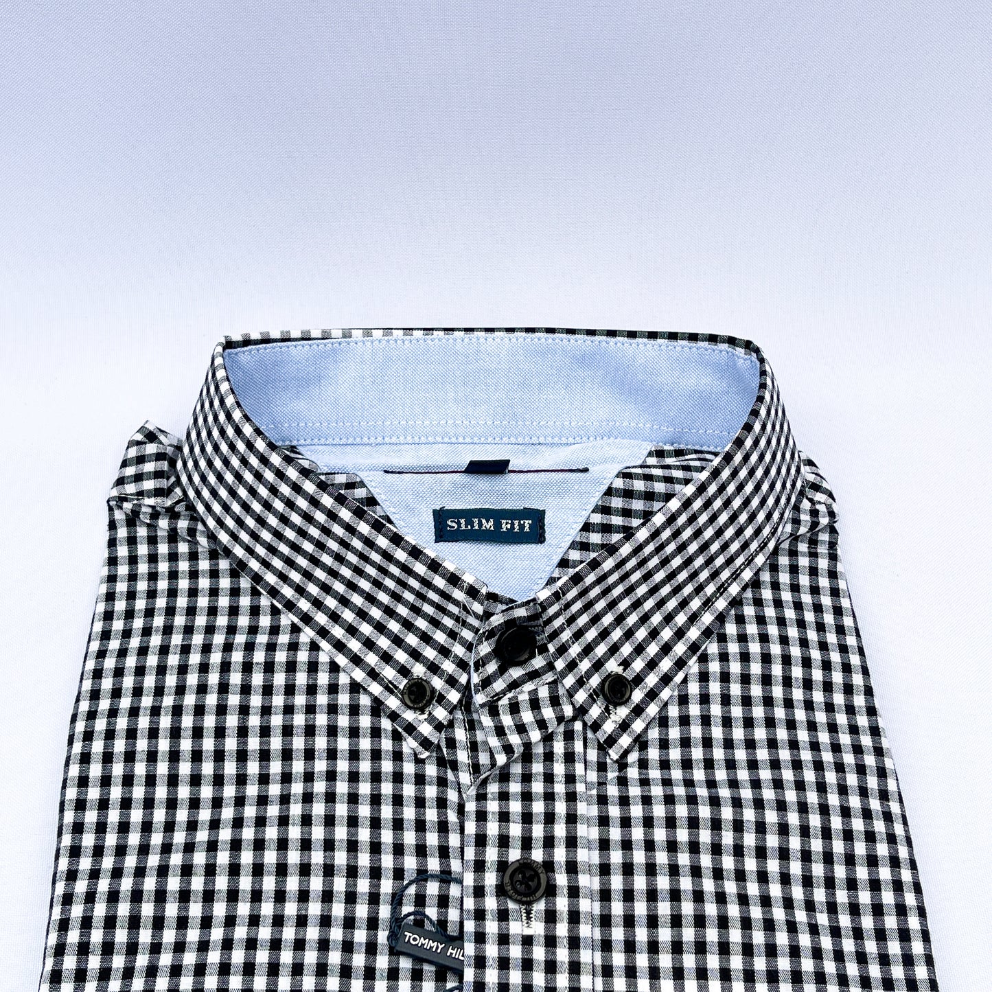 Men's Custom Slim Fit Oxford Vichy Check Long Sleeves -THL 221