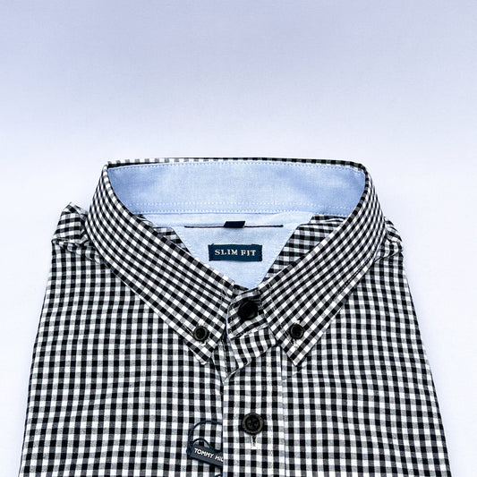 Men's Custom Slim Fit Oxford Vichy Check Long Sleeves -THL 221