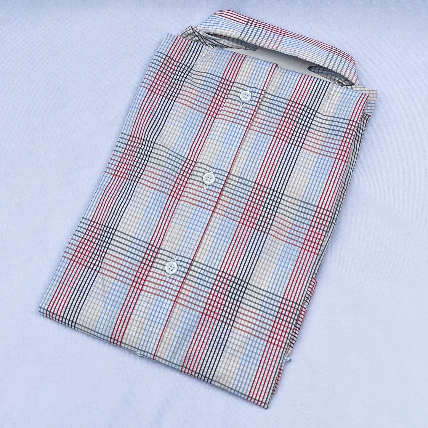 Men's Custom Slim Fit Oxford Check  Long Sleeves -THL 233