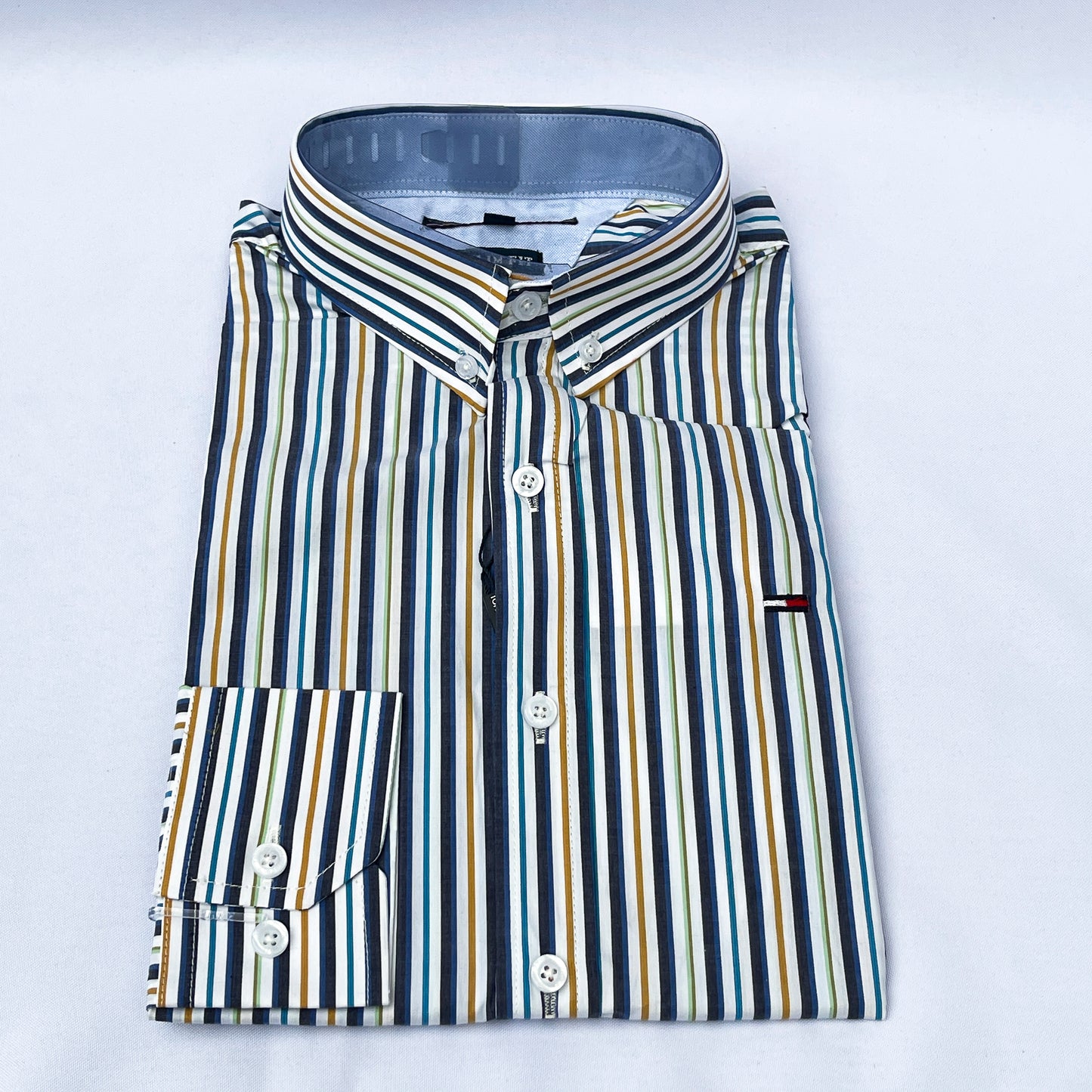 Men's Custom Slim Fit Oxford Striped Long Sleeves -THL 245