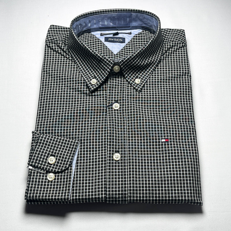 Men's Custom Fit Black Long Sleeve- TH306