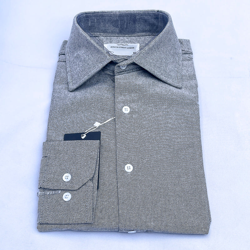 Men's Custom Fit Plain Gray Long Sleeve CT043