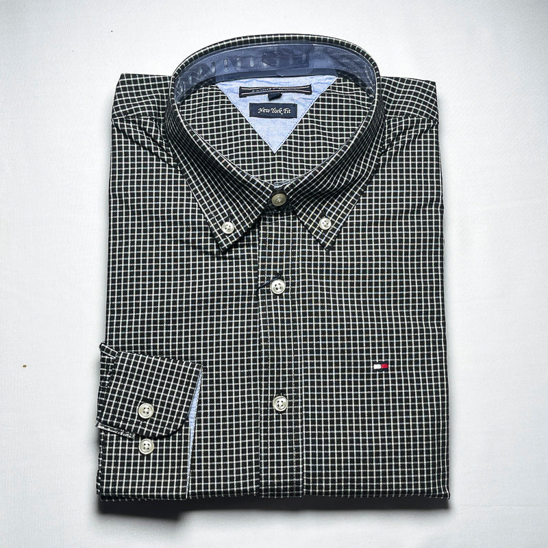 Men's Custom Fit Black Long Sleeve- TH306