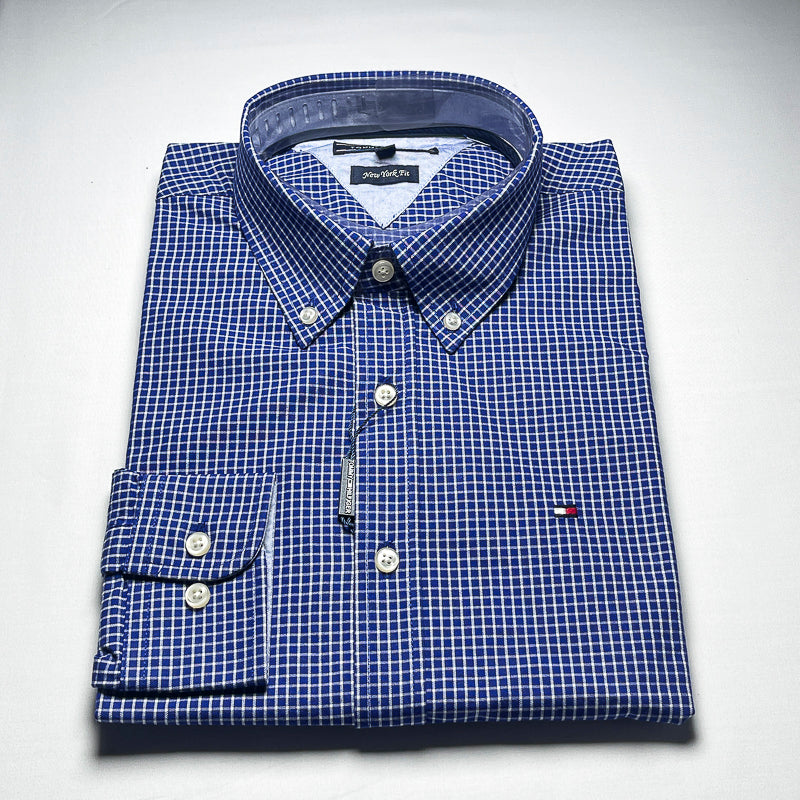 Men's Custom Fit Navy Blue Long Sleeve- TH300