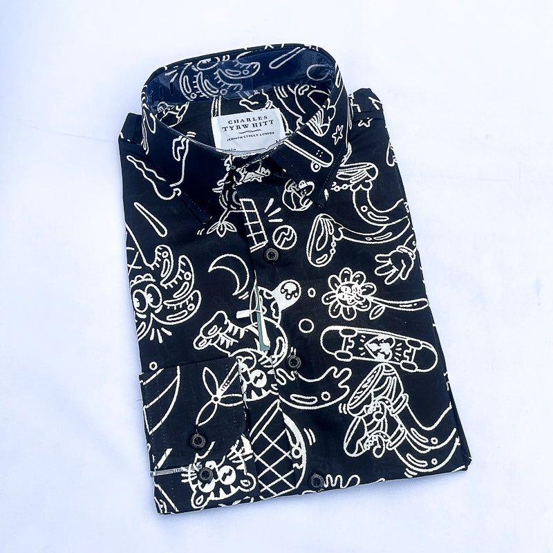 Men's Custom Fit Fun Black Long Sleeve CT048