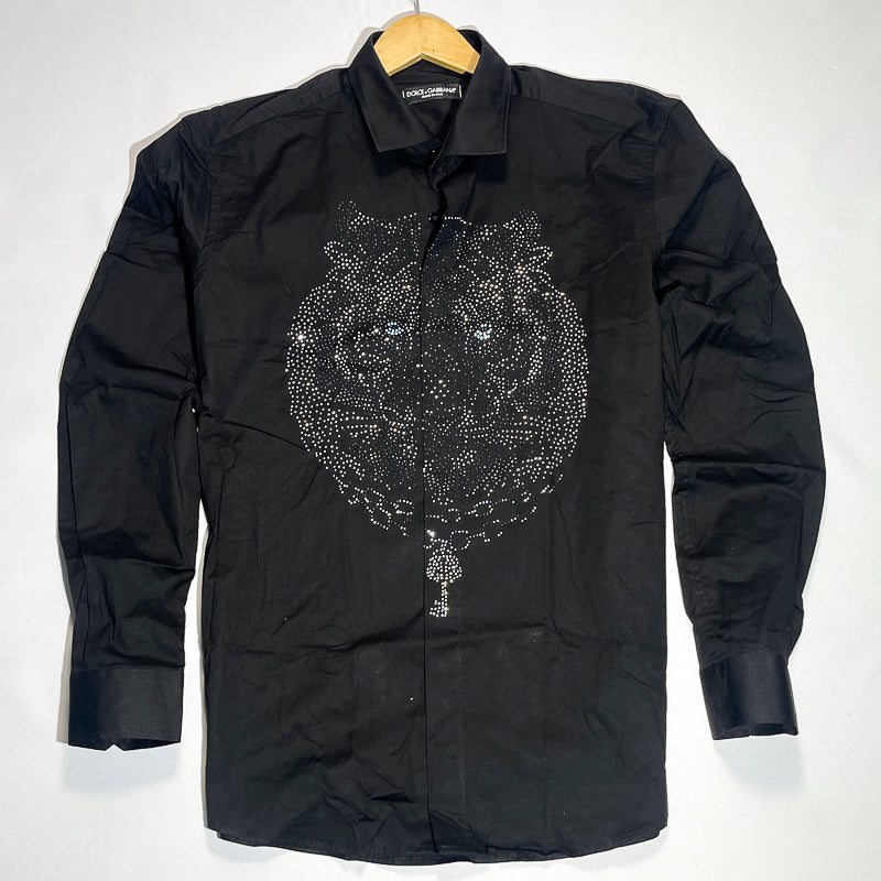 DG Black Long Sleeve Tiger Stud Shirt