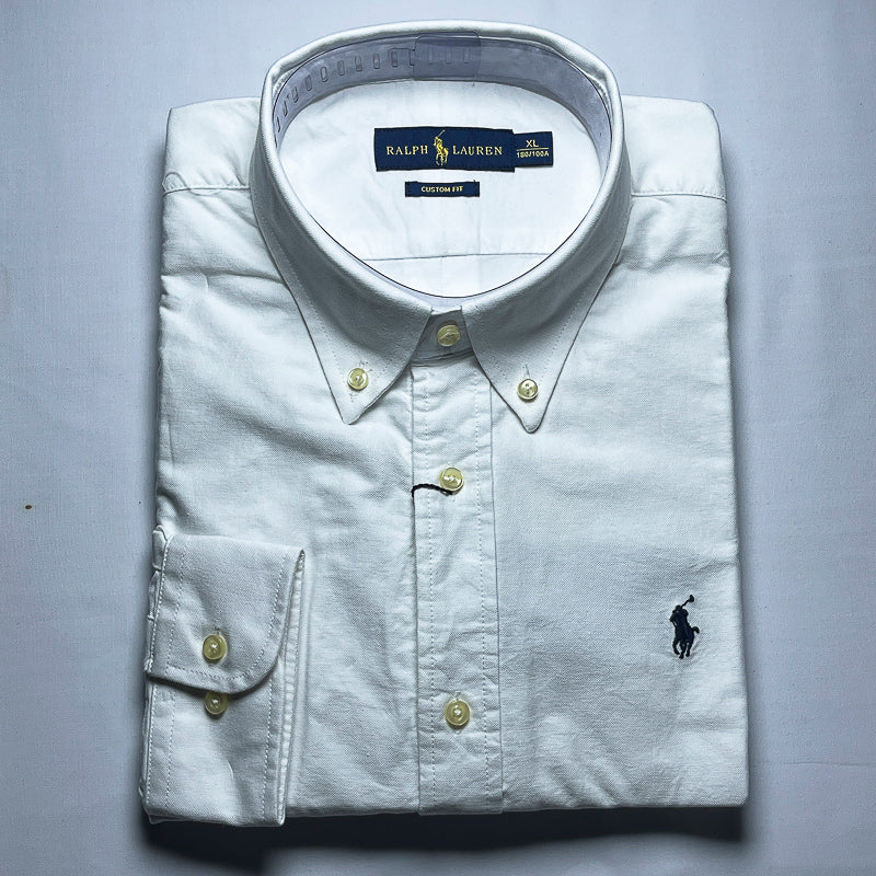 Men's Custom Fit White Long Sleeve -PRL510