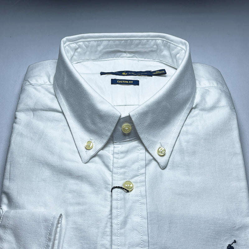 Men's Custom Fit White Long Sleeve -PRL510