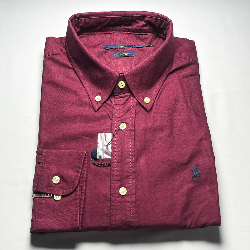 Men's Custom Fit Wine Long Sleeve -PRL514