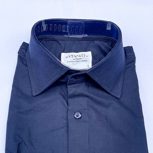 Men's Custom Fit Navy Blue Long Sleeve CT052