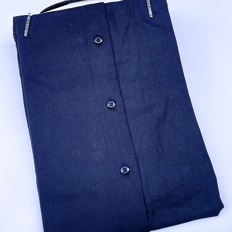 Men's Custom Fit Navy Blue Long Sleeve CT052