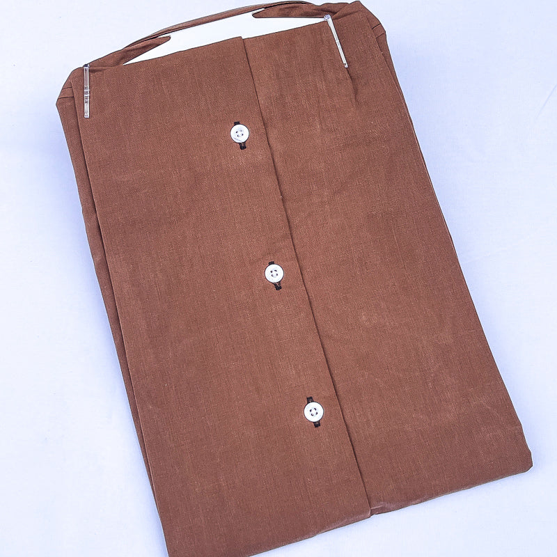 Men's Custom Fit Brown Long Sleeve CT054