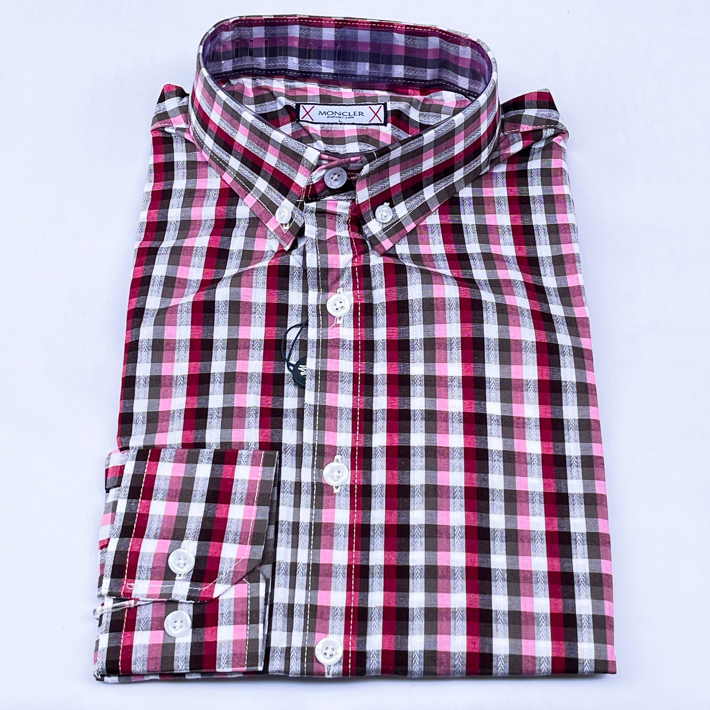 Men’s Custom Fit Red Checked Shirt - G007