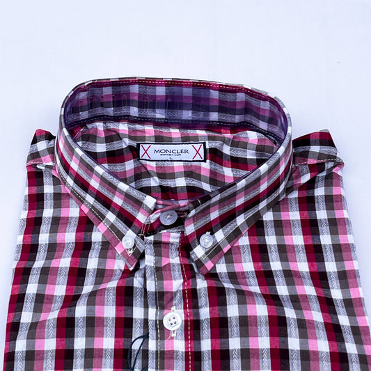 Men’s Custom Fit Red Checked Shirt - G007