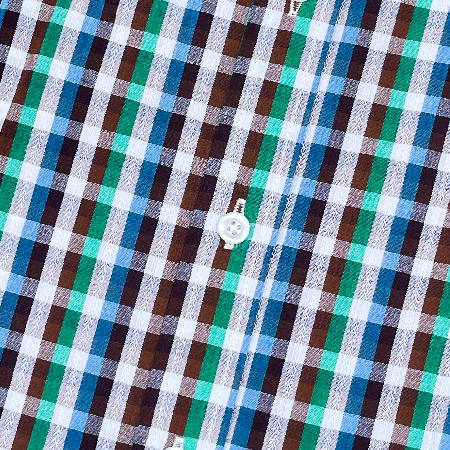 Men’s Custom Fit Blue Checked Shirt - G007