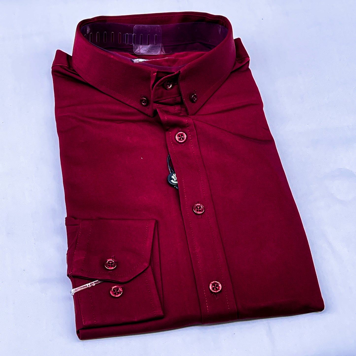 Men’s Custom Fit Burgundy Shirt