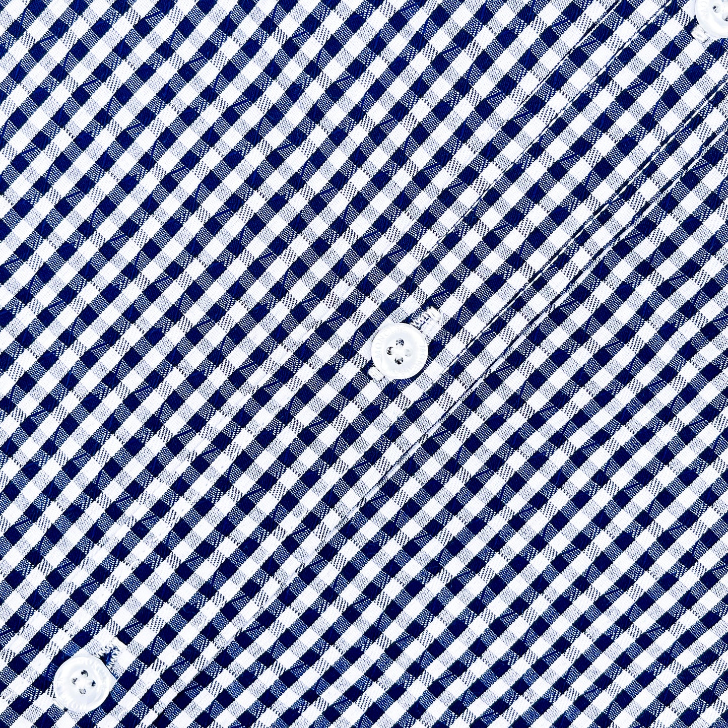 Men’s Custom Fit Navy Blue Checked Shirt - G023