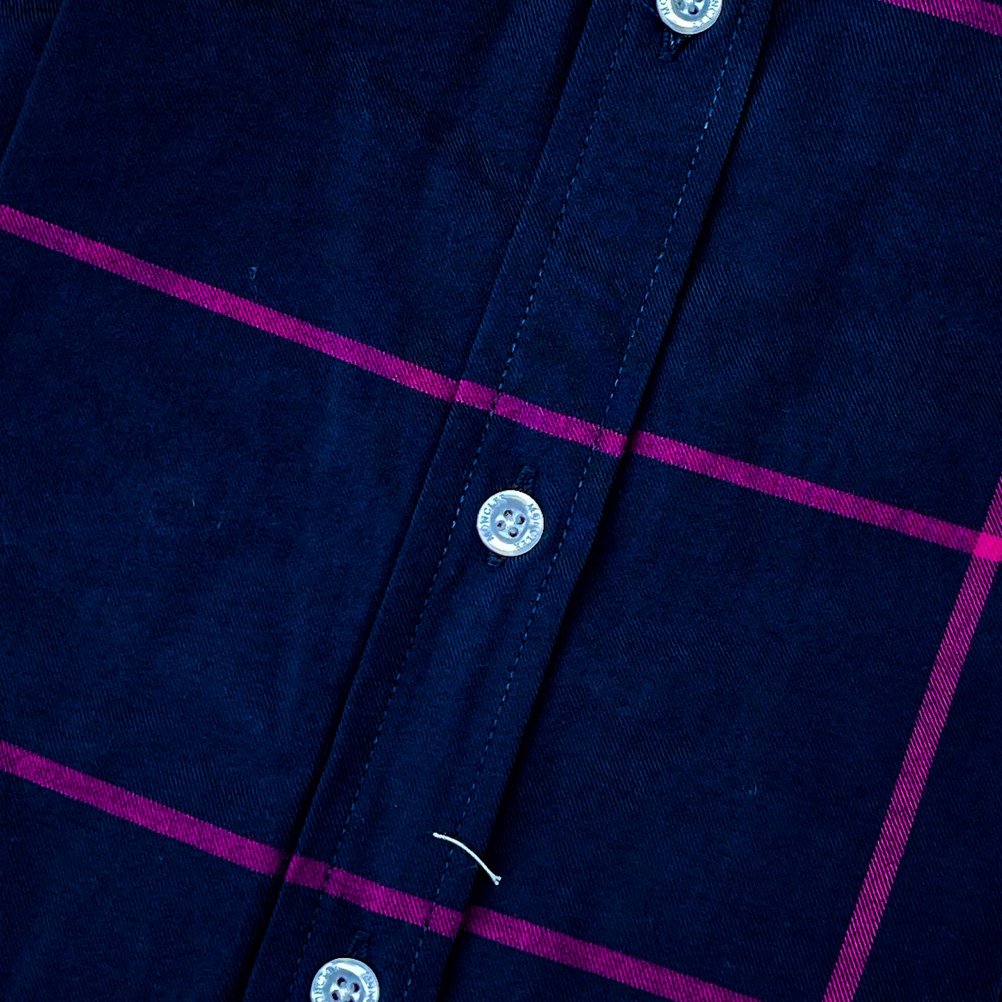 Men’s Custom Fit Navy Blue Striped Shirt G09