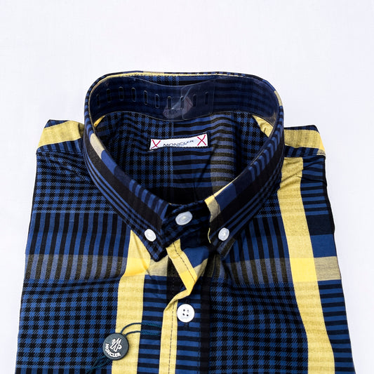 Men’s Custom Fit Navy Blue Striped Shirt G11