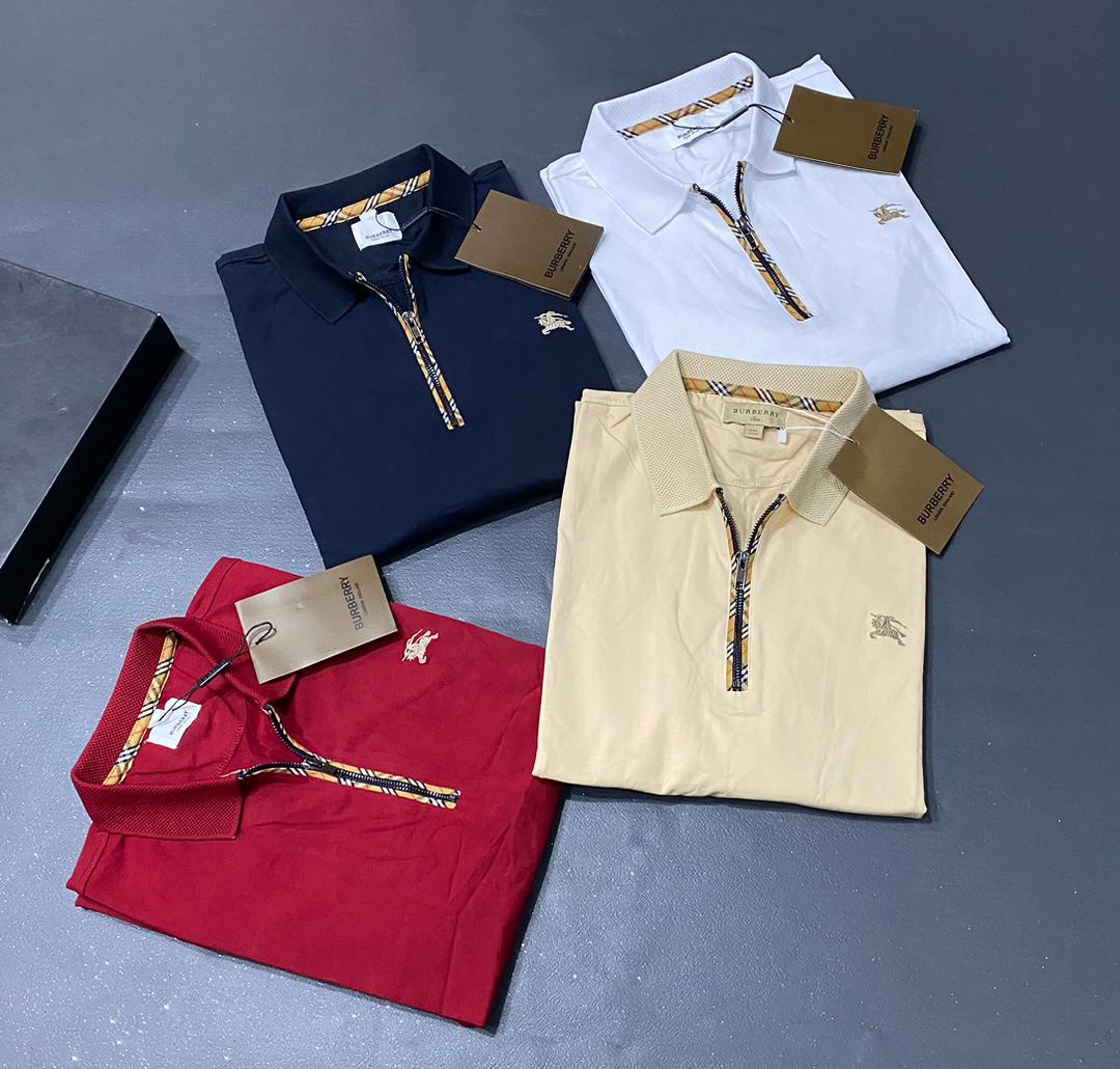 Men's Short Sleeve Cream Zip Neck Shirt