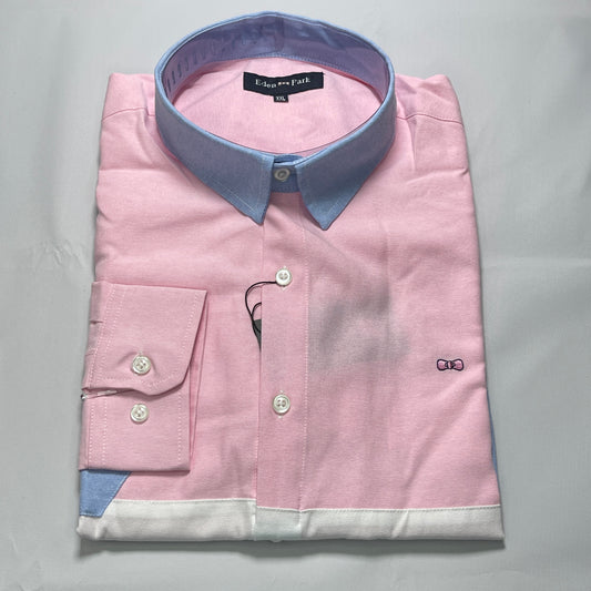 Eden Park Pink Classic Oxford Long Sleeve