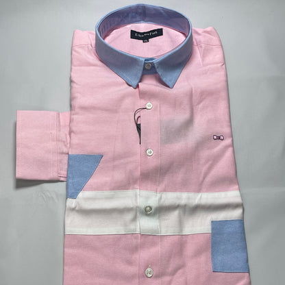 Eden Park Pink Classic Oxford Long Sleeve