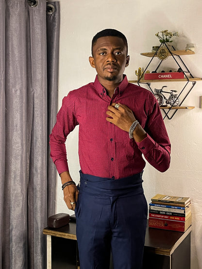 Men's Custom Slim Fit Oxford Long Sleeve -THL 207