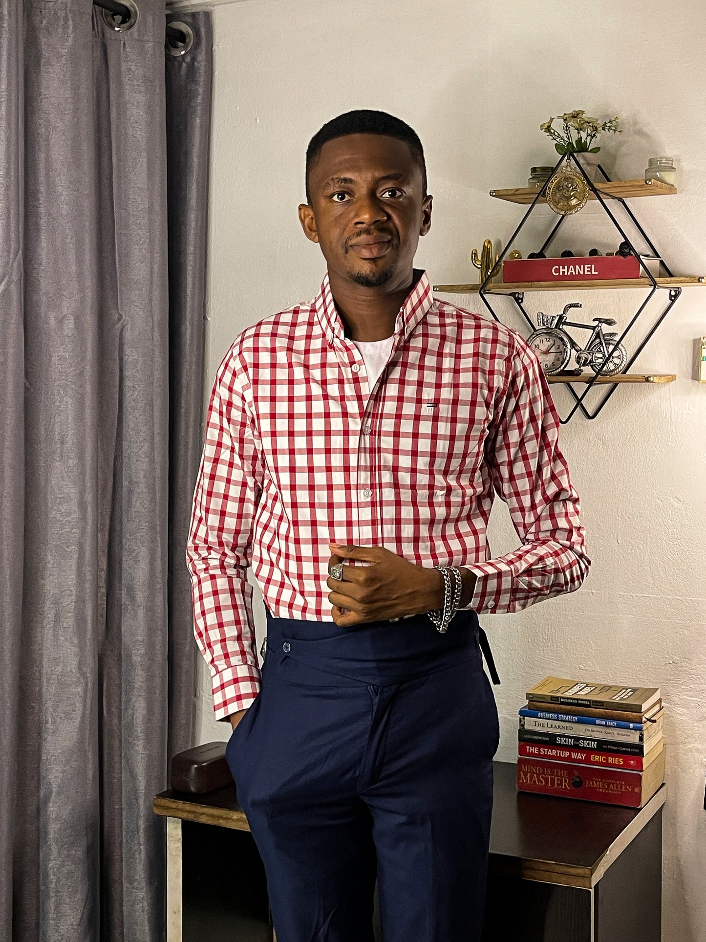 Men's Custom Slim Fit Oxford Long Sleeve -THL 203