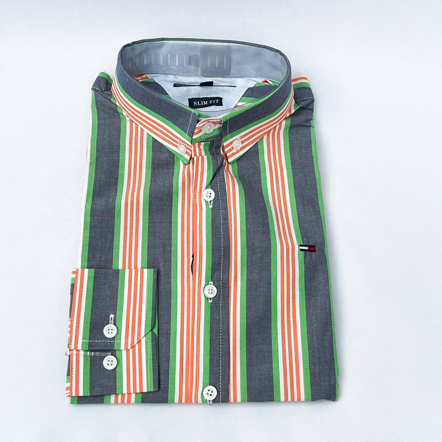 Men's Custom Slim Fit Oxford Striped Long Sleeves -THL 251