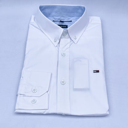 Men's Custom Slim Fit Oxford White Long Sleeves -THL 225