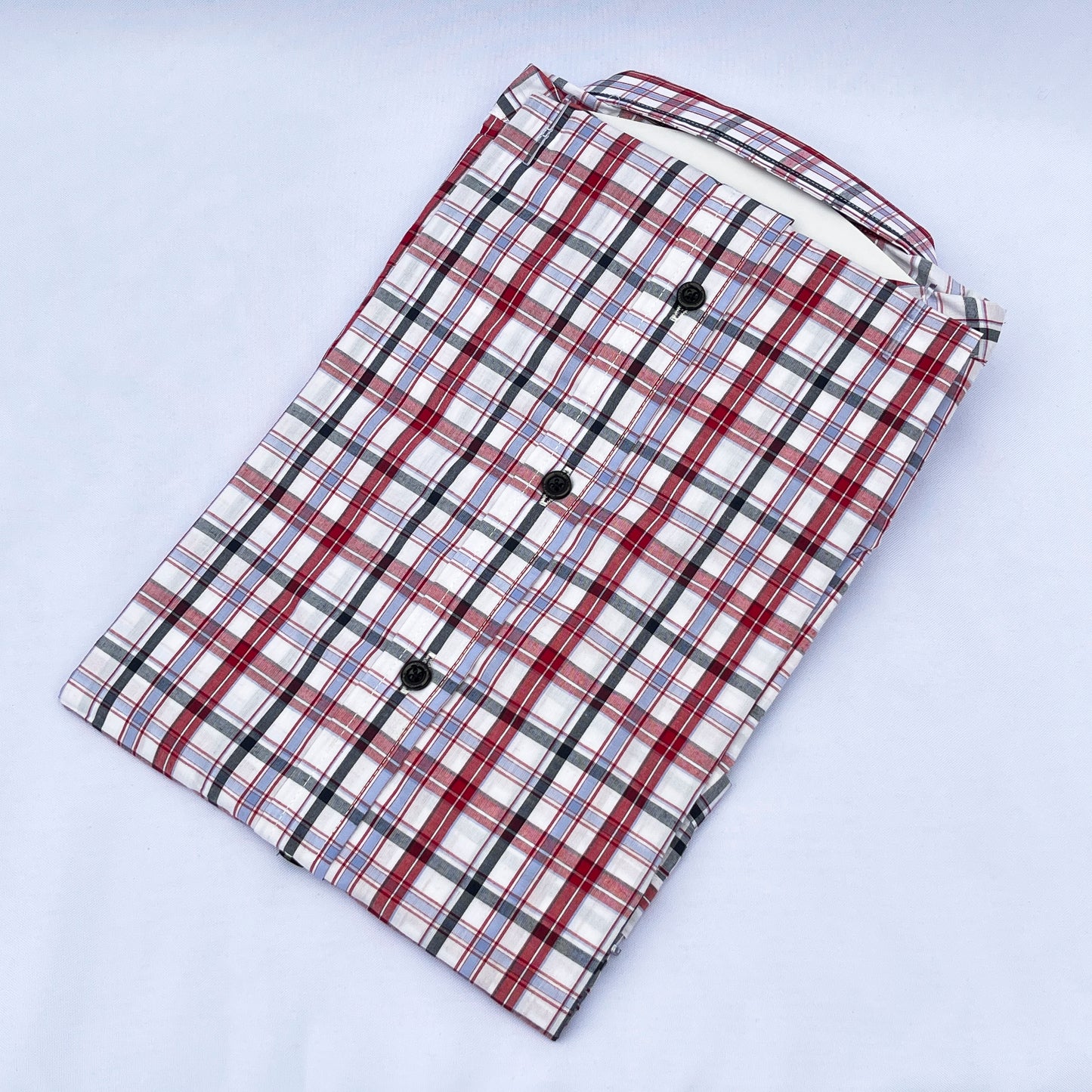 Men's Custom Slim Fit Oxford Check  Long Sleeves -THL 243
