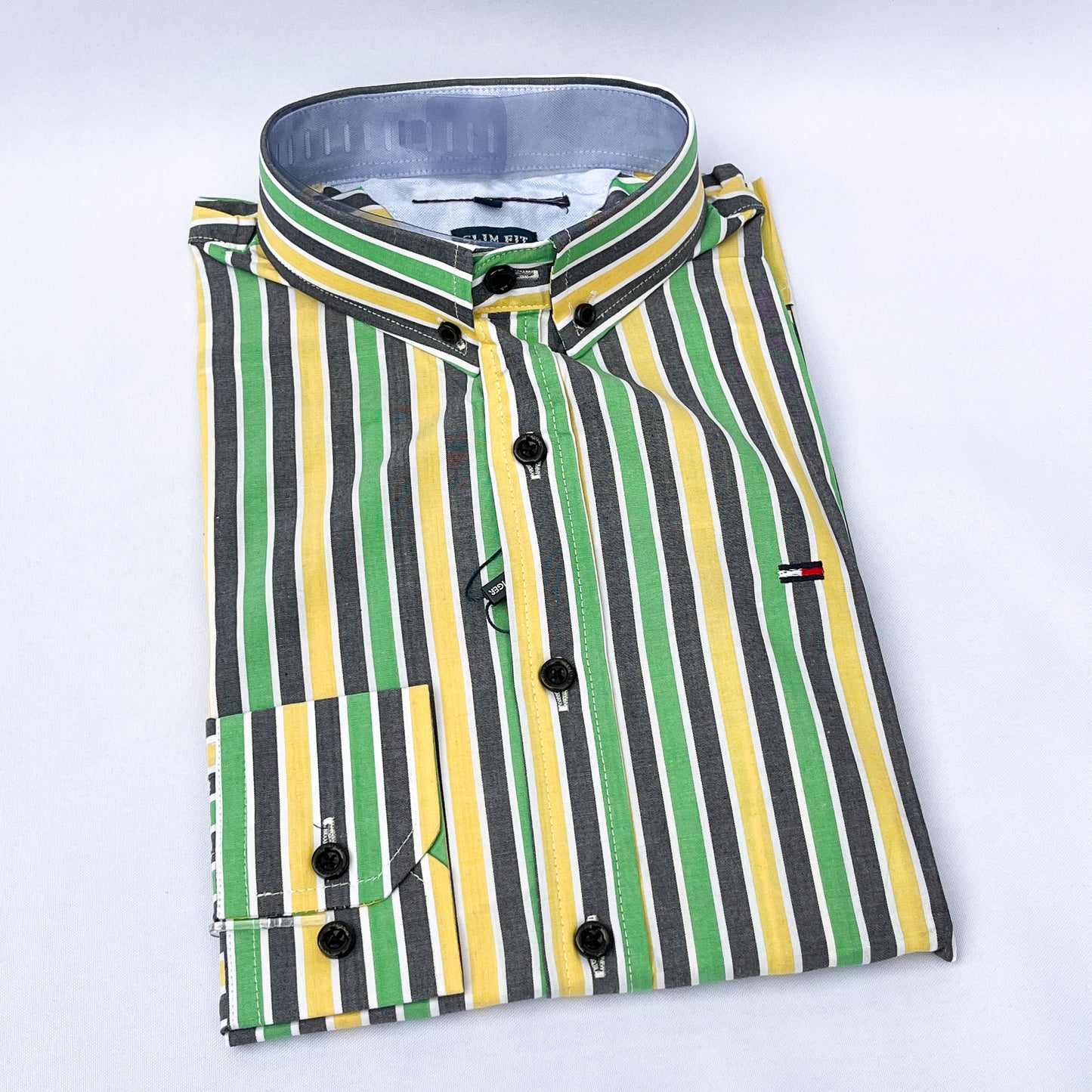 Men's Custom Slim Fit Oxford Striped Long Sleeves -THL 247