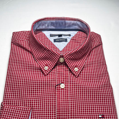 Men's Custom Fit Red Long Sleeve- TH304