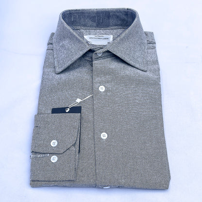 Men's Custom Fit Plain Gray Long Sleeve CT043