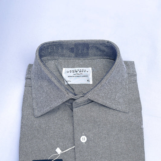 Men's Custom Fit Plain Gray Long Sleeve CT043