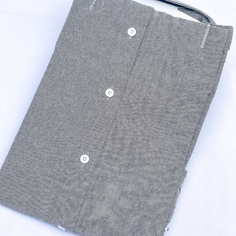 Men's Custom Fit Plain Gray Long Sleeve CT043