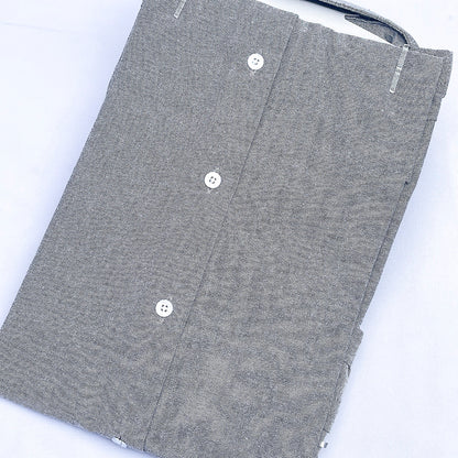 Men's Custom Fit Plain Gray Long Sleeve CT043