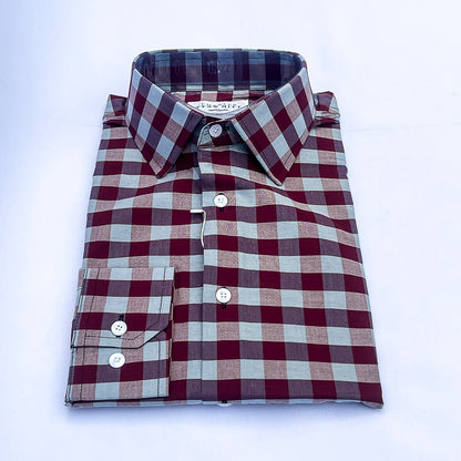 Men's Custom Fit Multi Check Long Sleeve CT045