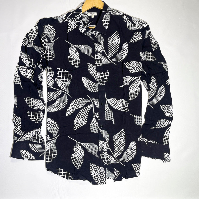 Vintage Black Vine Print Shirt