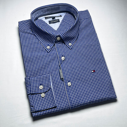 Men's Custom Fit Navy Blue Long Sleeve- TH300