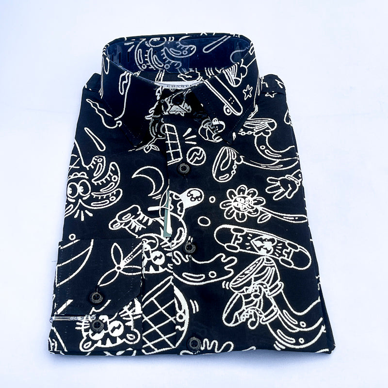 Men's Custom Fit Fun Black Long Sleeve CT048