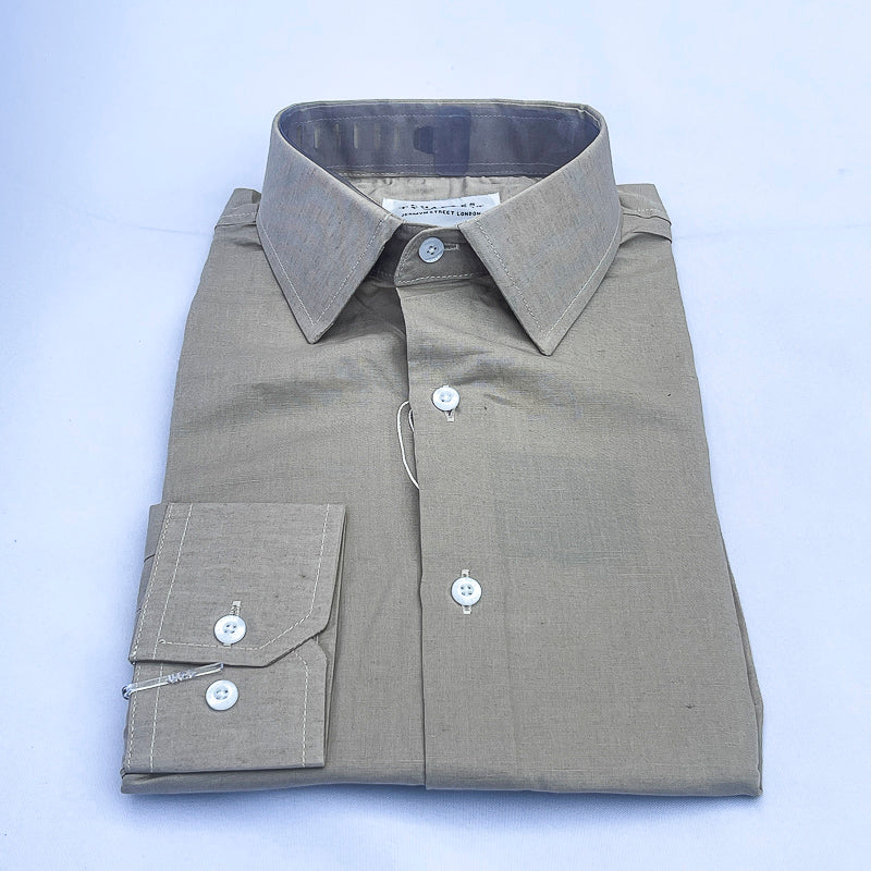 Men's Custom Fit Beige Long Sleeve CT049