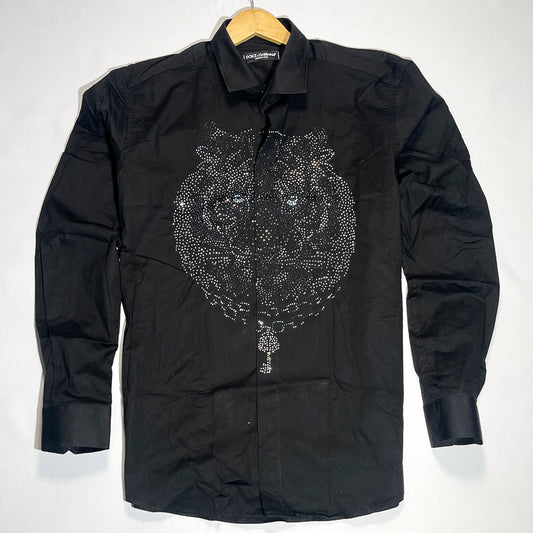 DG Black Long Sleeve Tiger Stud Shirt