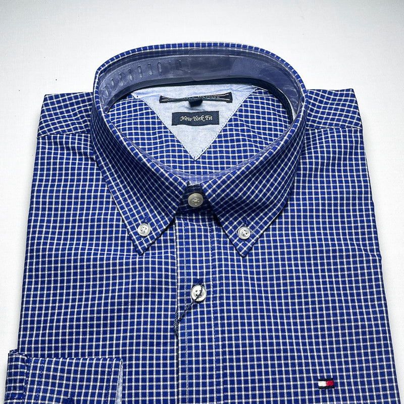 Men's Custom Fit Navy Blue Long Sleeve- TH300