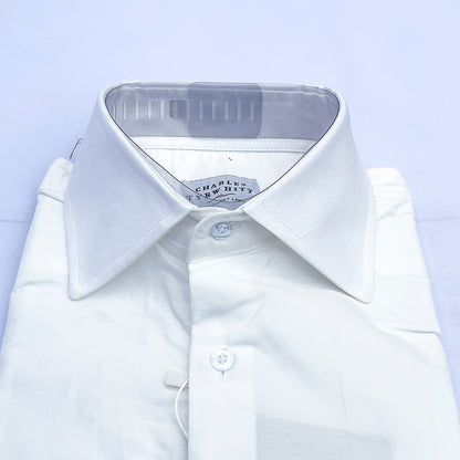 Men's Custom Fit White Long Sleeve CT050