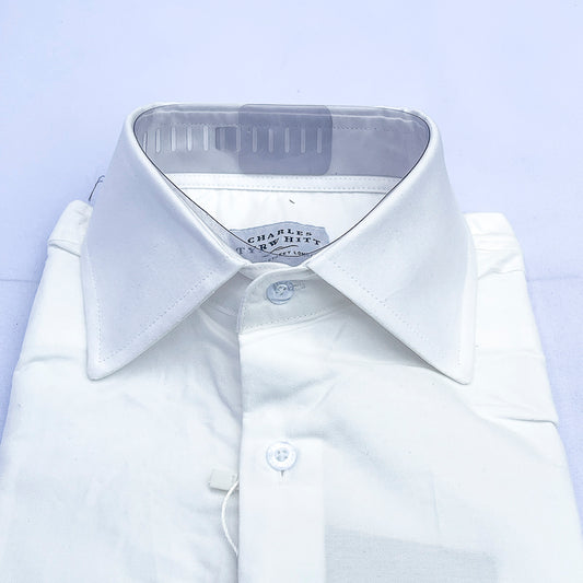 Men's Custom Fit White Long Sleeve CT050